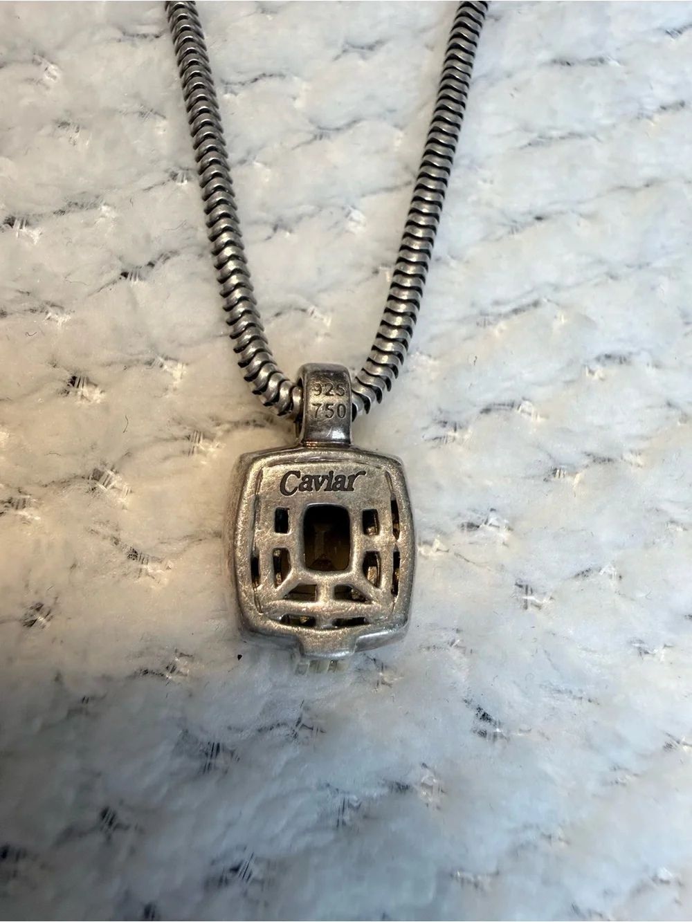 LAGOS Caviar Diamond & Smoky. Topaz 18K & Sterling Silver Pendant Necklace - 16